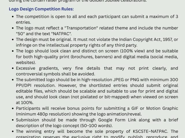 Golden Jubilee Celebration – Logo Design Competition – Date Extended